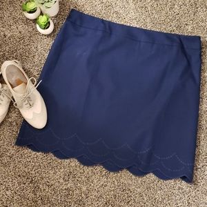 NWT Talbots Royal Navy Knee Length Skirt. Sz 18